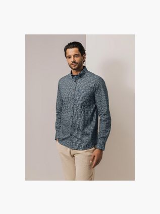 State Of Art Shirt Poplin Dandelion Grey