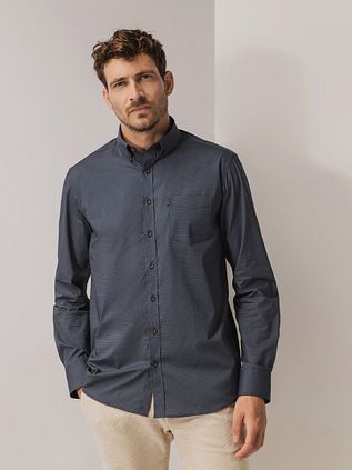 State Of Art Shirt Print Blue Grey