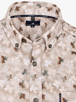 State Of Art Shirt Floral Print Brown