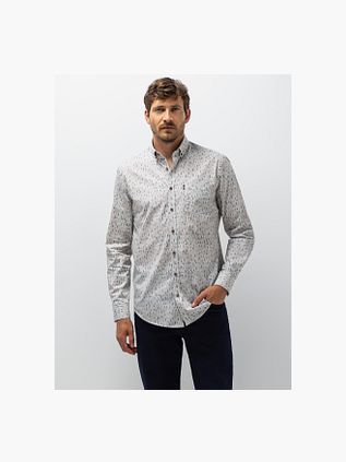 State of Art Skjorte Poplin Print Beige Multicolor