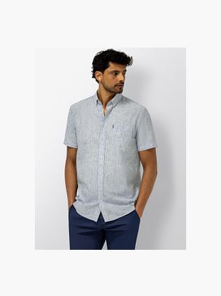 State of Art Kurzarmhemd Faux Stripe Blau