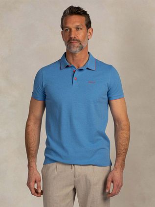 NZA Polo Shirt Henley Piqué Sailing Blue
