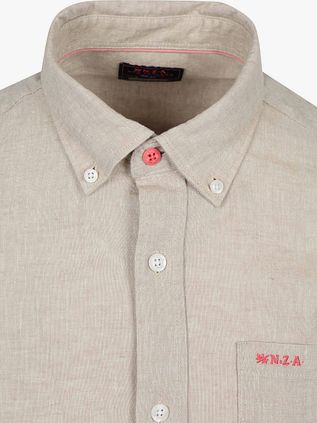 NZA Shirt Linnen Blend Beige