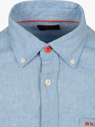 NZA Shirt Linnen Blend Sailing Blauw