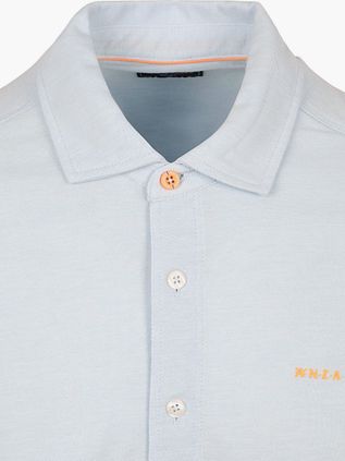 NZA Overhemd Short Sleeve Piqué Sky Blauw