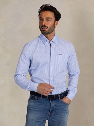 NZA Kawhie Shirt Stripe Light Blue