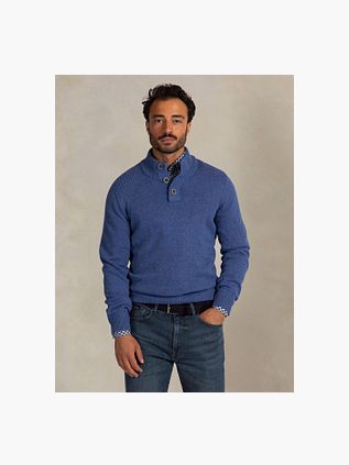 NZA Pullover Mocker Eltham Knit Melange Capri Blue