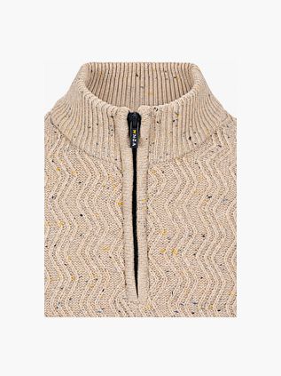 NZA Half Zip Swirl Kymara Naps Knit Mélange Beige