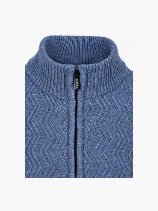 NZA Half Zip Swirl Kymara Naps Knit Melange Blue