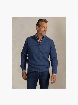 NZA Half Zip Swirl Kymara Naps Knit Melange Blue