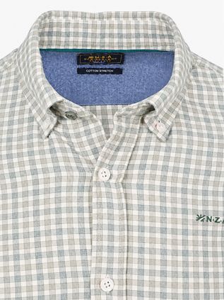 NZA Shirt BD Clive Twill Check Ranger Green