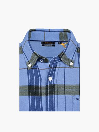 NZA Shirt BD Waihi Flannel Check Ink Blue