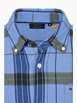 NZA Shirt BD Waihi Flannel Check Ink Blue