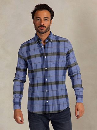 NZA Shirt BD Waihi Flannel Check Ink Blue