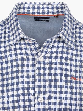 NZA Shirt BD Coarse Heavy Flannel Blue
