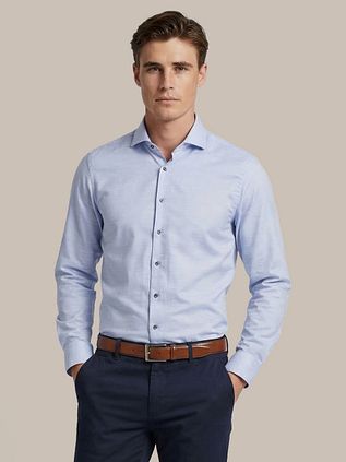 Suitable Melange Shirt Light Blue