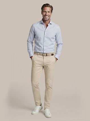 Suitable Melange Skjorte Grå