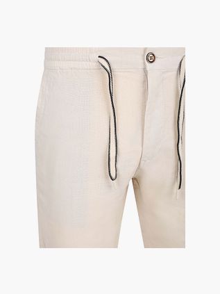 No Excess Linen Short Ecru