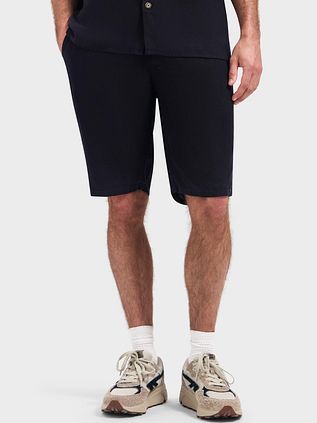 No Excess Linen Short Navy