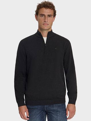 No Excess Half Zip Pull Marron