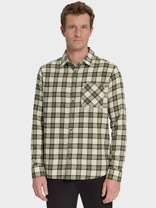 No Excess Skjorte Yarn Dyed Check Beige