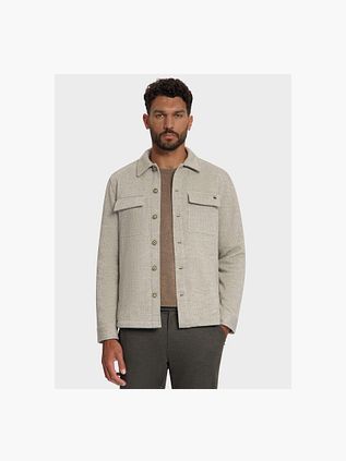 No Excess Overshirt Jacquard Greige