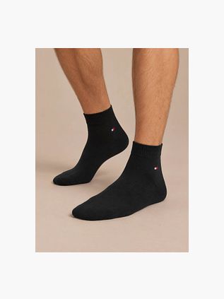 Calze da sneaker Tommy Hilfiger nere, confezione da 2 paia