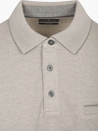 CASAMODA Long Sleeve Polo Structure Grijs