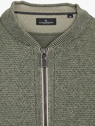 CASAMODA Cardigan Zip Structure Grønn