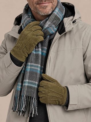 Laimbock Suede Gloves Penryn Olive