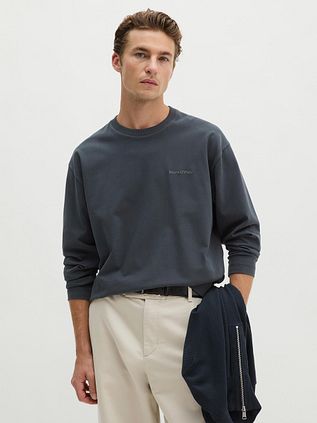 Marc O'Polo Heavy Longsleeve T-Shirt Peppercorn Grey