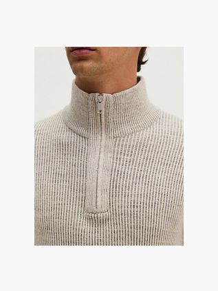 Marc O'Polo Pullover Half Zip Light Beige