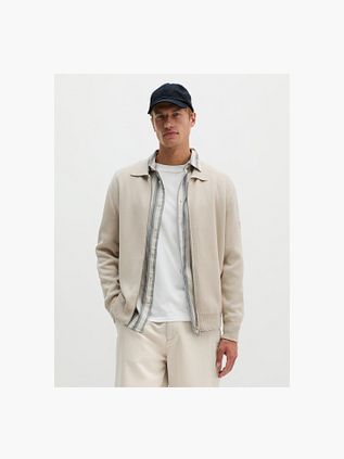 Marc O'Polo Cardigan Zip Grey Silk
