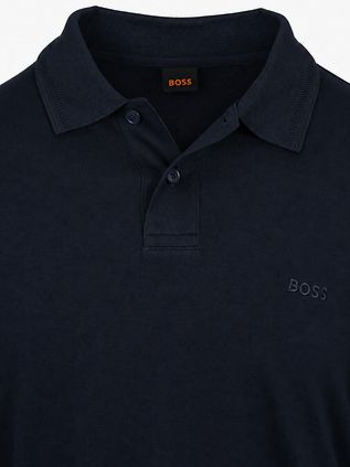BOSS Interlock Polo Bleu marine