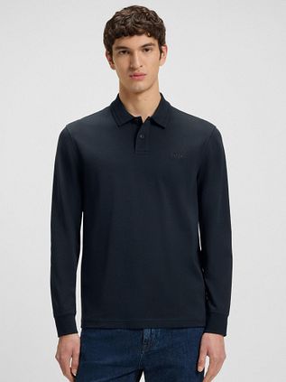 BOSS Interlock Polo Dark blue