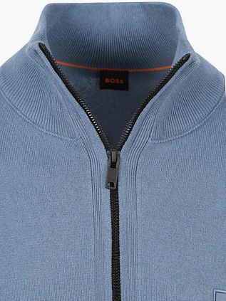 BOSS Pull Kanobix Demi-Zip Bleu