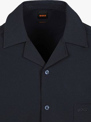 BOSS Lapisy Shirt Seersucker Navy