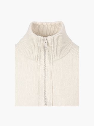 BOSS Awoolio Half Zip Sweater Ecru