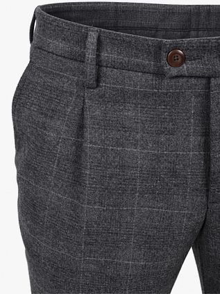 Alberto Barista Laine Chino Glencheck Anthracite