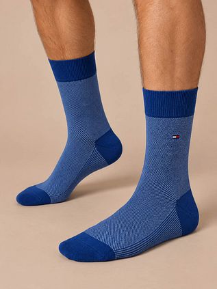 Tommy Hilfiger Pack de 2 Calcetines Birdseye Azul 033