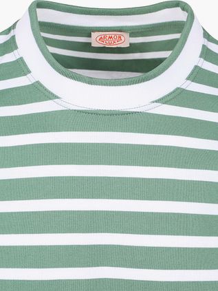 Armor-Lux T-Shirt Hèritage Streifen Grün