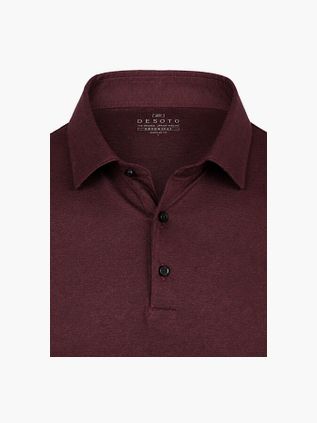 Desoto Longsleeve Polo Shirt Essential Burgundy