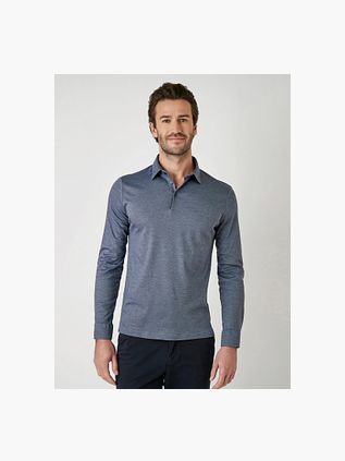 Desoto Long Sleeve Polo Shirt Essential Blue