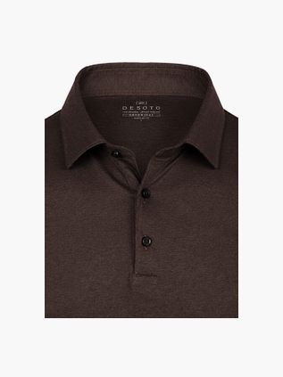 Desoto Longsleeve Poloshirt Essential Braun