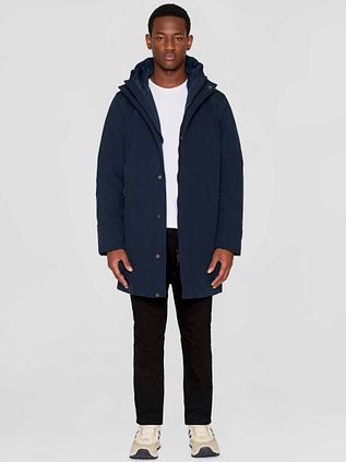 KnowledgeCotton Apparel Climate Shell Coat Navy