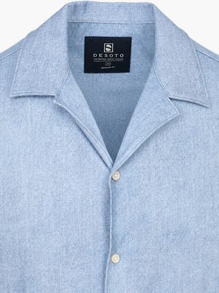 Desoto Short Sleeve Shirt Casual Lido Light Blue
