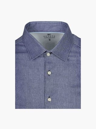 Desoto Hemd Oxford Optics Blauw