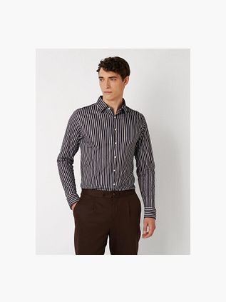 Desoto Shirt Multi Stripe Brown