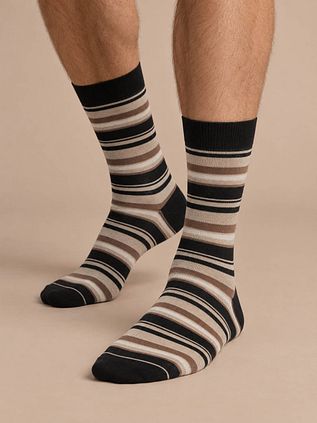 Suitable Socks 3-Pack Print Black Multicolour