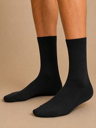 Suitable Chaussettes Mérinos Lot de 2 Noir